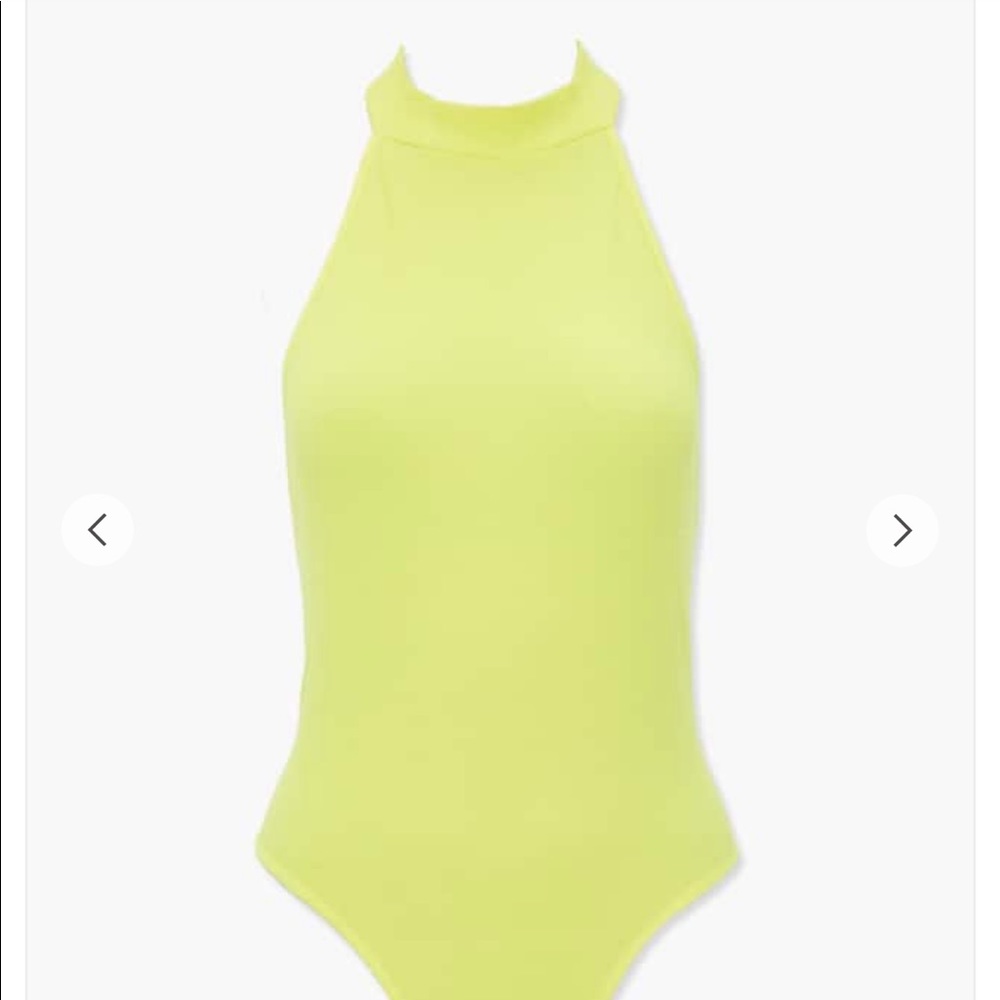 FOREVER 21 Neon Yellow Bodysuit